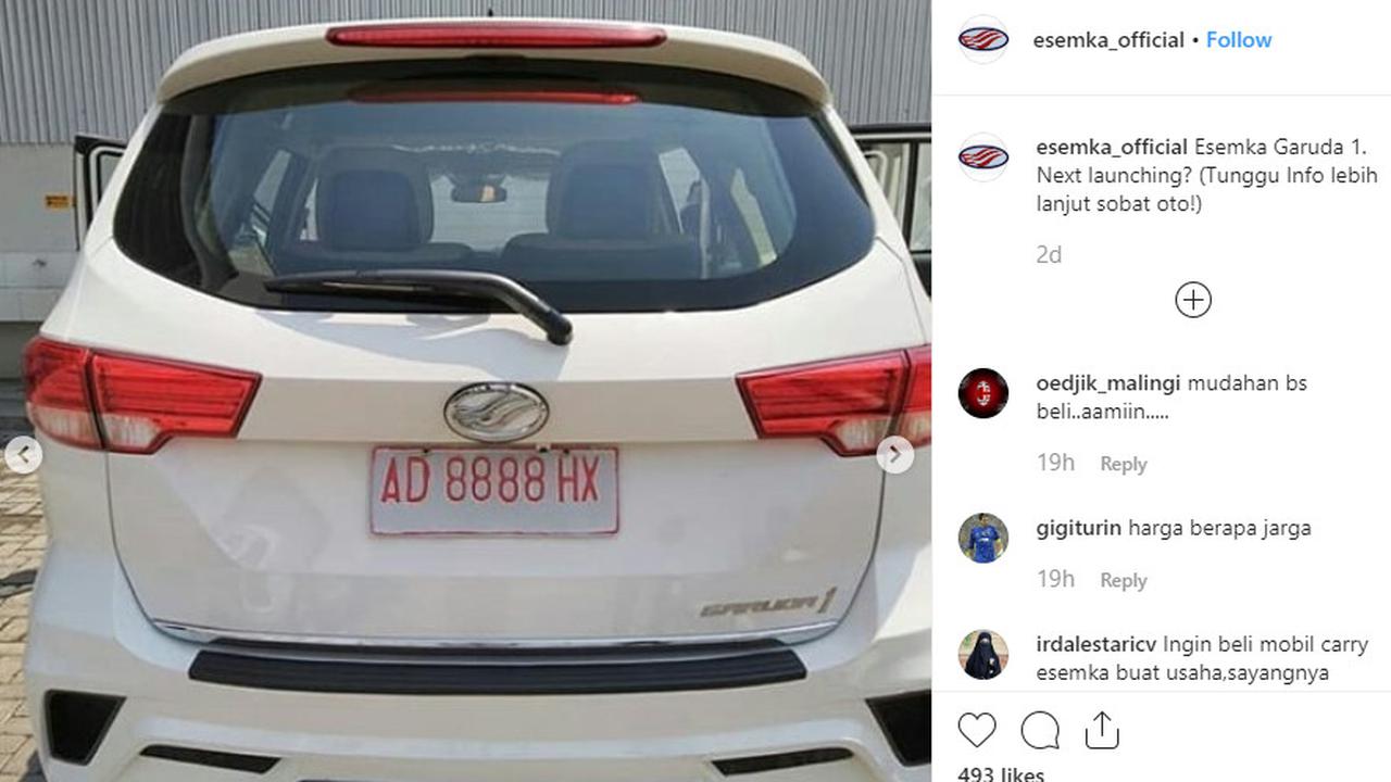 Tak puas dengan kendaraan komersial, Esemka mengumumkan akan segera meluncurkan mobil terbaru berjenis SUV dengan nama Garuda 1.