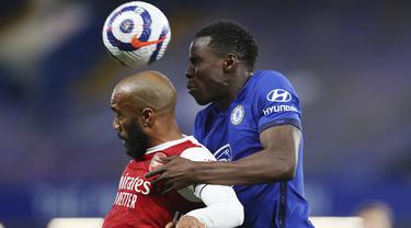 FOTO: Bungkam Chelsea 1-0, Arsenal Masih Berpeluang Lolos ke Liga Europa - Kurt Zouma; Alexandre Lacazette