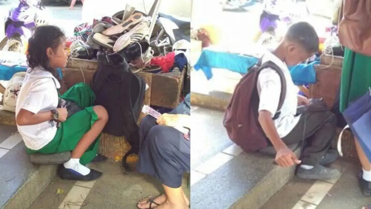 Haru, Kisah Kakak Beradik Jadi Tukang Sol Sepulang Sekolah untuk Biaya Pendidikan