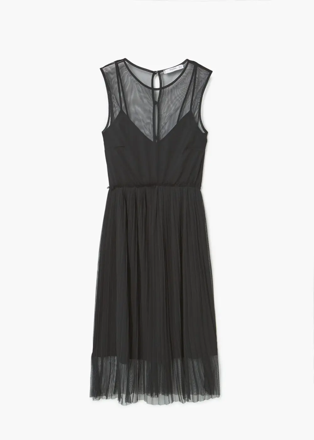 Tulle skirt dress, colour black, Rp. 399.000. (Image: shop.mango.com)