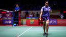 <p>Tunggal putri Indonesia, Ester Nurumi Tri Wardoyo, saat melawan wakil Thailand, Pitchamon Opatniputh pada babak penyisihan Indonesia Masters 2024 di Istora Senayan, Selasa (23/1/2024). Ester menang dengan skor 21-12, 3-1. (Bola.com/Bagaskara Lazuardi)</p>