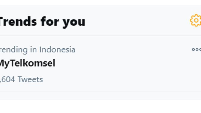 MyTelkomsel trending topic di Twitter (Foto: Screenshot Twitter)