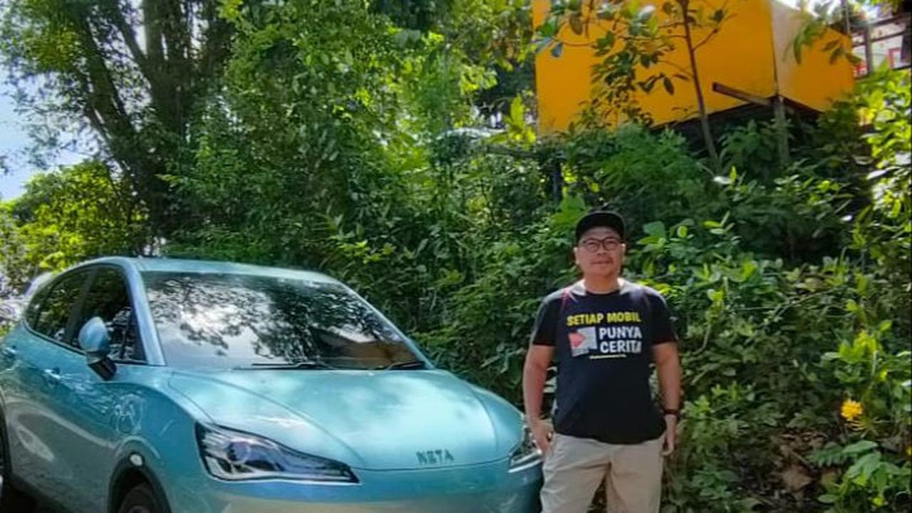 Mobil listrik baru Neta V juga banyak di-test drive selama GIIAS 2023.