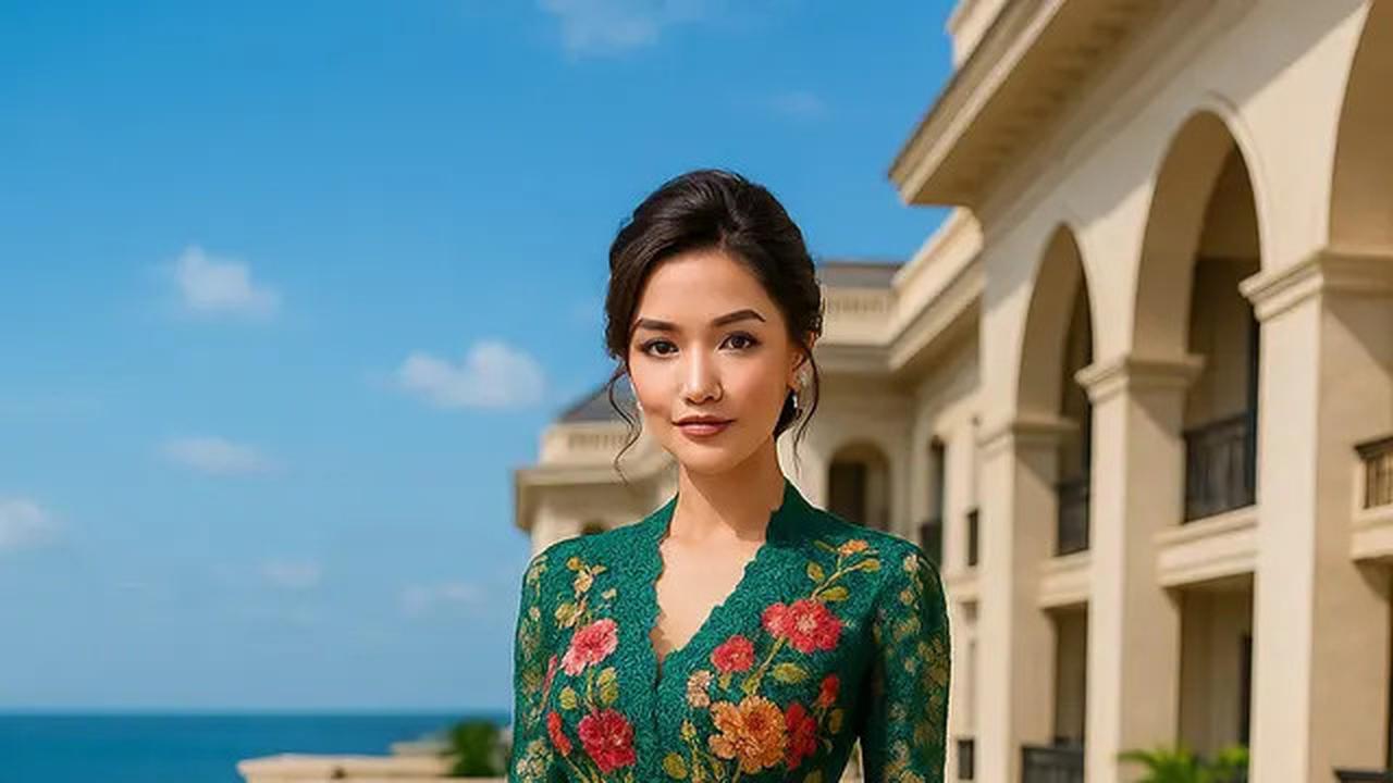 7 Model Kebaya Brokat Motif Bunga, Pilihan Titi DJ di Acara Pernikahan Putrinya Curi Perhatian