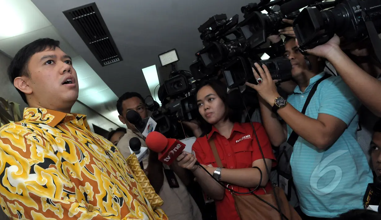 Anggota Fraksi Partai Golkar dari kubu Munas Ancol, Dave Laksono (Liputan6.com/Andrian M Tunay)