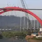 Penampakan jembatan Kalikuto yang belum diresmikan tapi sudah ambrol. (foto: Liputan6.com/krjogja.com)