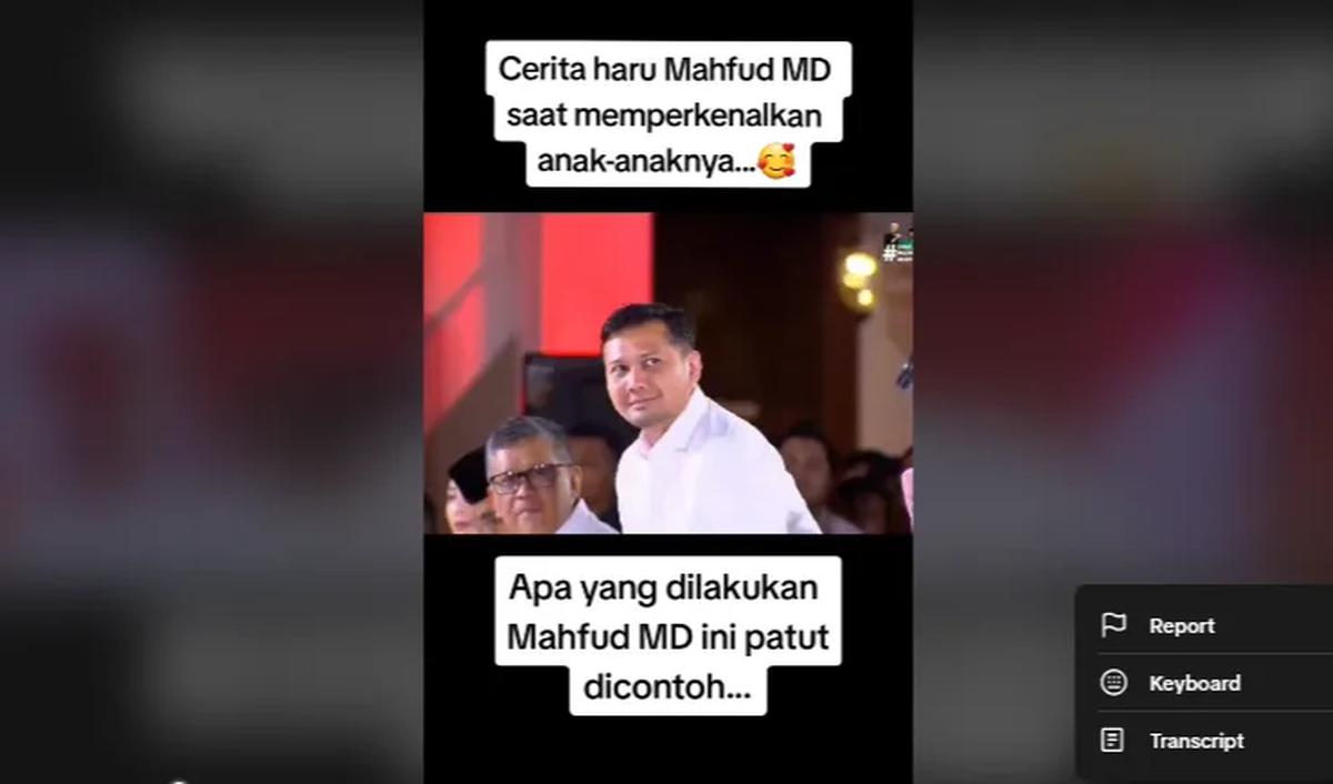 Mahfud memperkenalkan putra pertamanya yang bernama Mohammad Ikhwan Zein.<br>