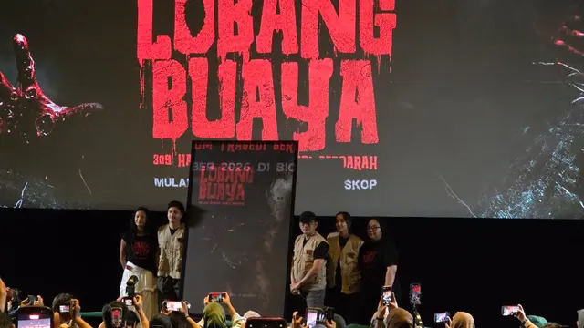 Konferensi pers film Lobang Buaya. (Ratnaning Asih/ Liputan6.com)