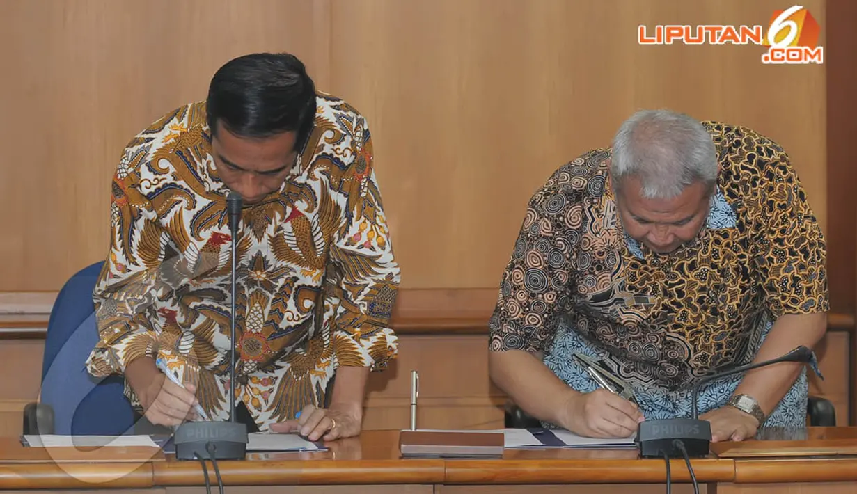 Kunjungan Jokowi dalam rangka memperpanjang kerjasama terkait tata kota DKI Jakarta, Kamis (17/04/2014) (Liputan6.com/Herman Zakharia).