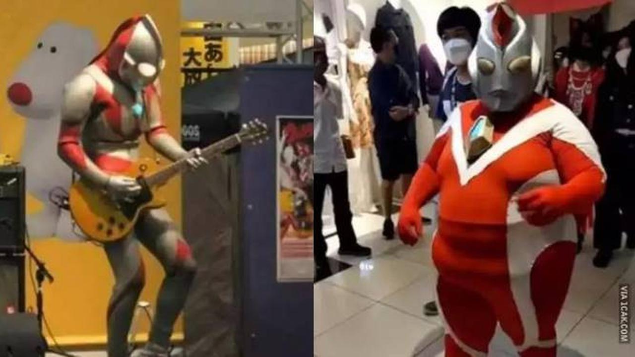 12 Potret Orang Pakai Kostum Ultraman di Tempat Umum Ini Kocak