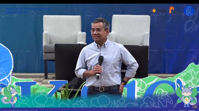 Wakil Menteri Keuangan (Wamenkeu) Suahasil Nazara dalam pembekalan Keberangkatan LPDP 275 mahasiswa penerima beasiswa LPDP (Awardee) Angkatan 210 dengan tema ”Pembentukan SDM Berintegritas dan Kepemimpinan Berdaya Saing Global".