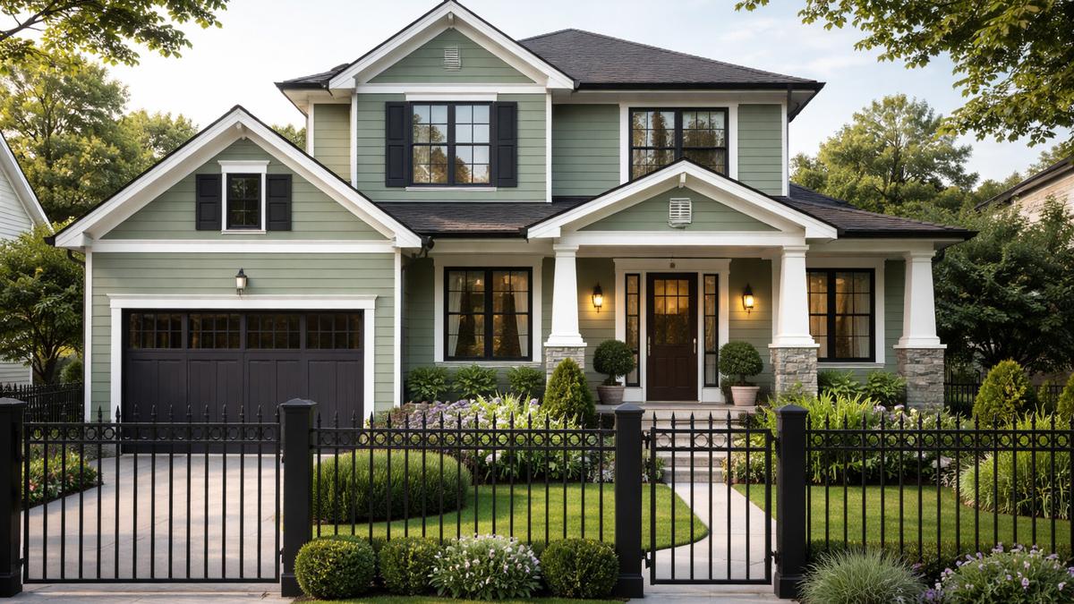 Warna Cat Rumah yang Cocok dengan Pagar Hitam agar Tidak Terlalu Suram