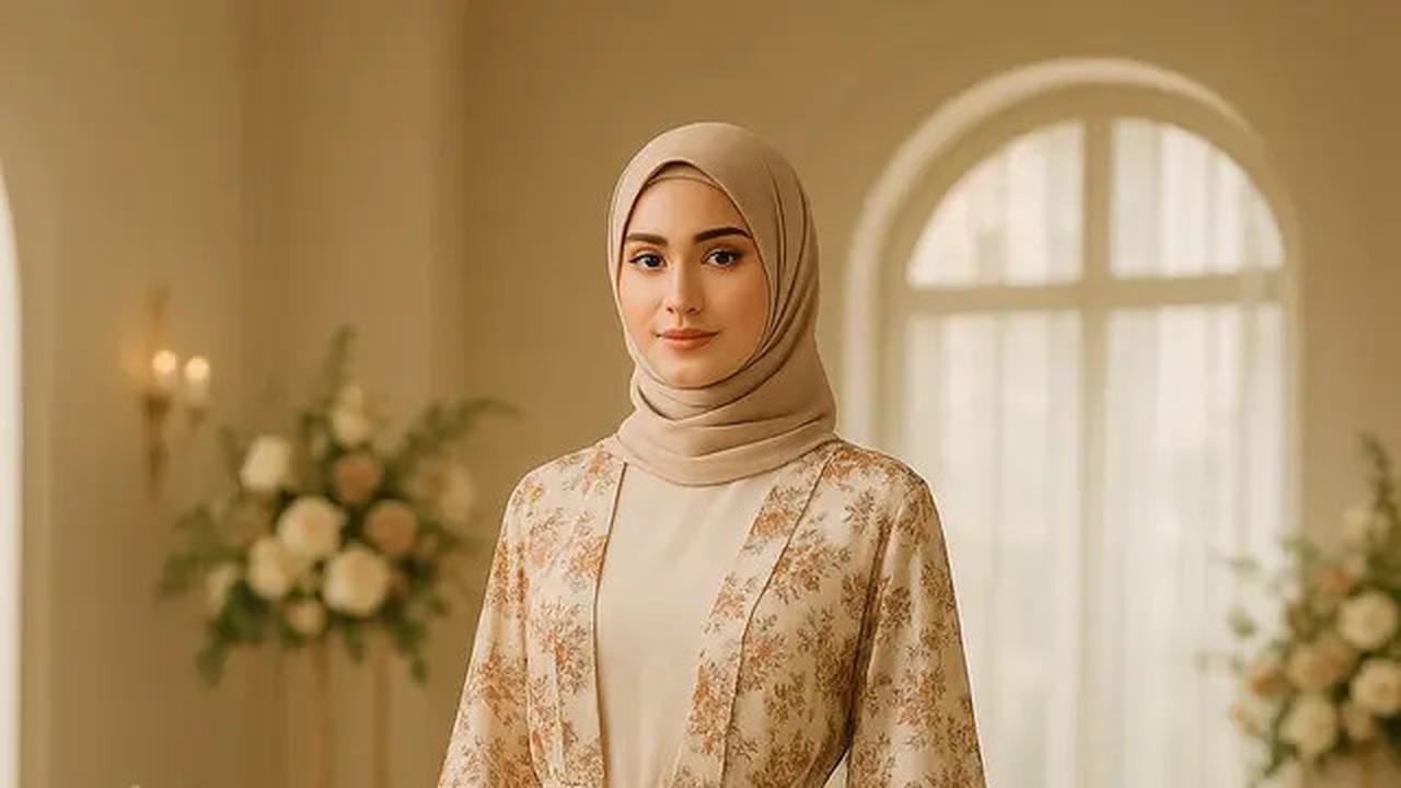 8 Model Long Dress Polos Kombinasi Outer Kimono Terbaru 2025, Tampil Elegan dan Modis