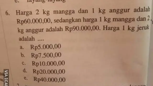 6 Kesalahan di Soal Matematika Ini Bikin Murid Bingung, Enggak Nyambung