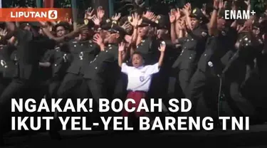 Upacara penutupan pendidikan TNI di Buleleng, Bali viral di media sosial. Seorang bocah tiba-tiba ikut selebrasi di antara anggota TNI. Dengan seragam SD, bocah itu tampak mencolok diantara anggota TNI lain.