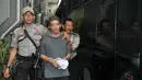 Dari lima terdakwa mantan pekerja kebersihan di JIS, hanya satu yang disidang pada hari ini, Jakarta, Selasa (26/8/14). (Liputan6.com/Johan Tallo)