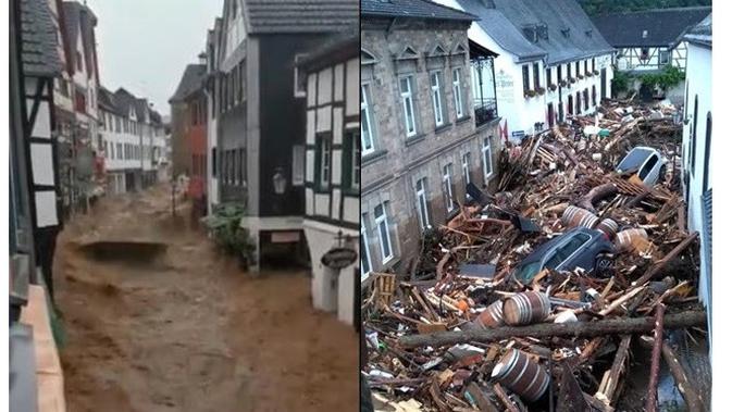 6 Potret Jerman Usai Disapu Banjir Bandang, Porak Poranda - Vimarsana News