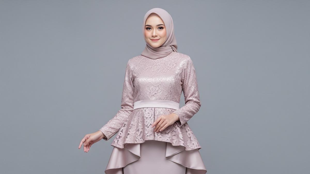 7 Model Gamis Terbaru Brokat Kombinasi Satin, Sentuhan Modern yang Bikin Tampil Lebih Anggun