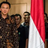Majelis hakim akhirnya memutuskan untuk menolak eksepsi atau nota keberatan Ahok ditolak. (Pool/Agung Rajasa)