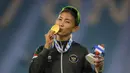 Emilia Nova tampil konsisten dan dominan sepanjang rangkaian nomor lomba, hingga akhirnya memastikan diri naik ke podium tertinggi. (Bola.com/Bagaskara Lazuardi)