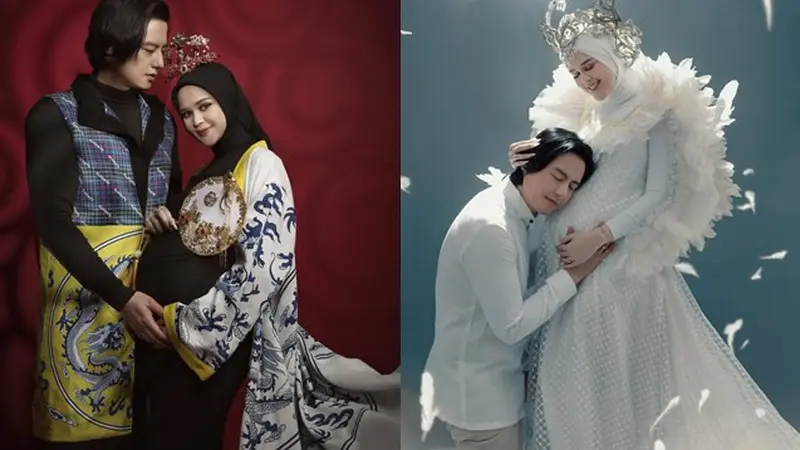 6 Gaya Maternity Shoot Cut Meyriska dengan Berbagai Tema, Memukau