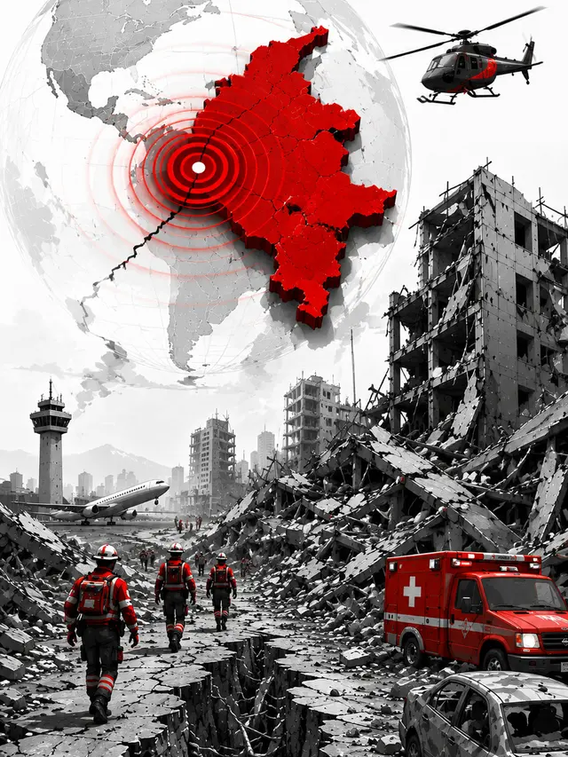 Infografis Guncang Gempa Kolombia Terkuat Abad Ini