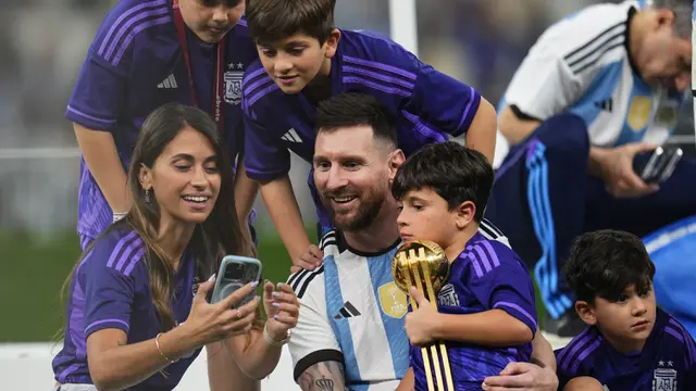 Foto: Momen Kemeriahan Timnas Argentina setelah Kandaskan Prancis di Final Piala Dunia