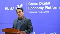 Kepala Staf Kepresidenan Moeldoko saat menghadiri peluncuran Platform Ekonomi Digital Hijau (GDEP) di Seoul, Korea Selatan, Rabu (13/9/2023). (Ist)