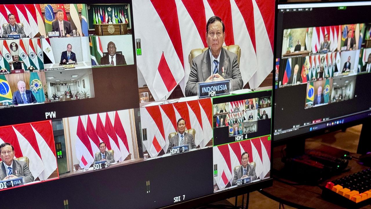 Potret Prabowo Hadiri BRICS Leaders Virtual Meeting