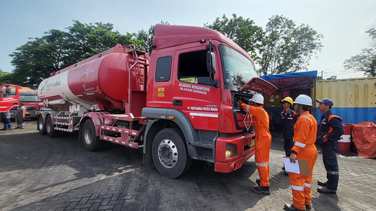 Cegah Potensi Kecelakaan, Pertamina Gelar Ramp Check Puluhan Armada Mobil Tangki