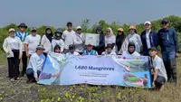 Penanaman 1.680 Bibit Mangrove di Pantai Tanjung Pakis Karawang