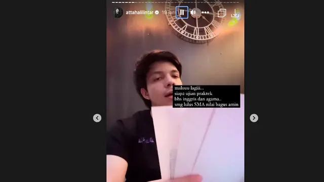 Atta Halilintar Lanjutkan Pendidikan Setelah Sempat Putus Sekolah, Kini Sedang Persiapkan Diri untuk Ujian Praktik Tingkat SMA. (instagram.com/attahalilintar)