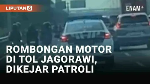 VIDEO: Viral Rombongan Pemotor Masuk Tol Jagorawi, Dikejar Mobil Patroli Polisi dan Tol