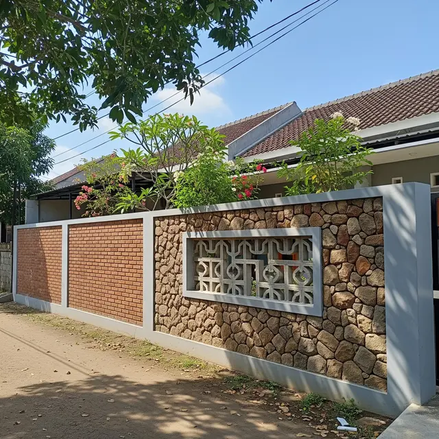 Model Pagar Minimalis untuk Rumah Type 45 di Desa