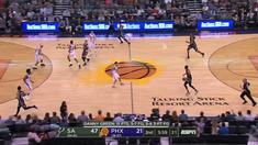 Berita video game recap NBA 2017-2018 antara San Antonio Spurs melawan Phoenix Suns dengan skor 129-81.