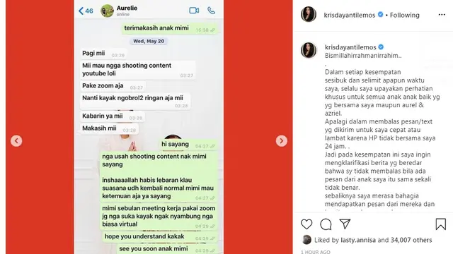 Krisdayanti (Foto: Instagram/@krisdayantilemos)