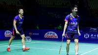 Kevin Sanjaya Sukamuljo/Marcus Fernaldi Gideon akan menghadapi Takuro Hoki/Yugo Kobayashi dari Jepang di perempat final China Open Super Series Premier, Jumat (17/11/2016). (Humas PP PBSI)