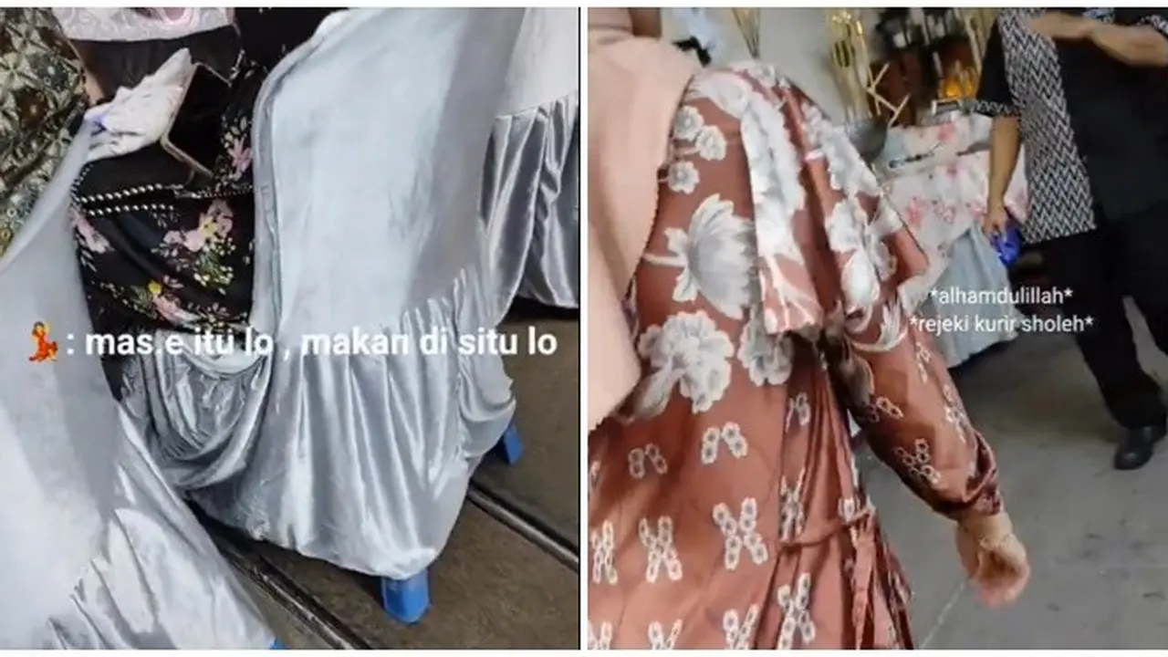 Momen Kurir Antar Paket ke Lokasi Pernikahan Ini Viral, Dapat Jatah Makan
