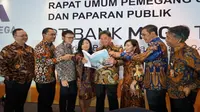 Hasil Rapat Umum Pemegang Saham Tahunan (RUPST) PT Bank Mega Tbk (MEGA) membagikan dividen Rp 2,8 triliun. (Foto: Bank Mega)