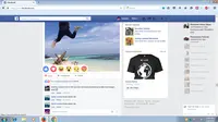 Facebook Reactions yang terdiri dari enam emoji; like, love, haha, wow, sad, angry sudah bisa diakses di Facebook Indonesia. (Screenshoot)