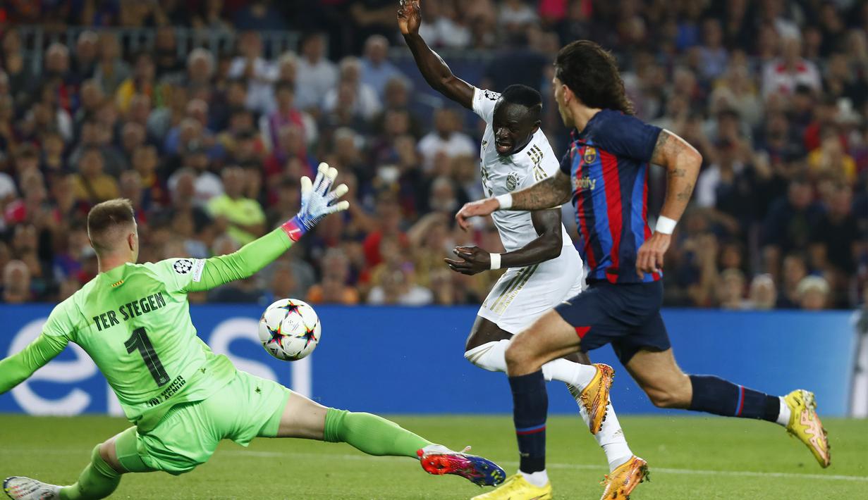 Mane sudah berhasil membawa Die Roten unggul kala laga baru berjalan 10 menit. (AP Photo/Joan Monfort)