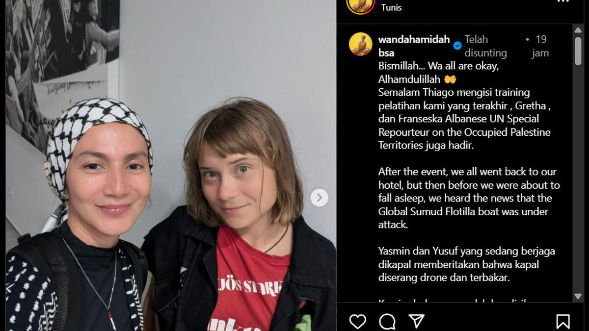 Kapal Global Sumud Flotilla Diduga Diserang Drone Israel, Wanda Hamidah: Ini Tak Akan Mematahkan Semangat Kami