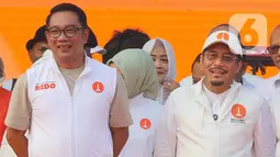 Ridwan Kamil-Suswono (RIDO) berharap kampanye akbar ini mampu menumbuhkan semangat relawan dan kader partai Koalisi Indonesia Maju (KIM) Plus. (Liputan6.com/Herman Zakharia)
