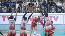 Kemenangan itu memantabkan klub milik Polri itu peringkat kedua klasemen sementara dengan poin 12 dari nenang 4 kalah sekali dan berada setingkat di bawah Jakarta LavAni Transmedia. (Dok. PBVSI)