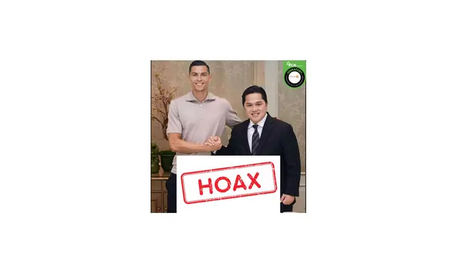 <p>Cek fakta foto Erick Thohir bersalaman dengan Ronaldo</p>