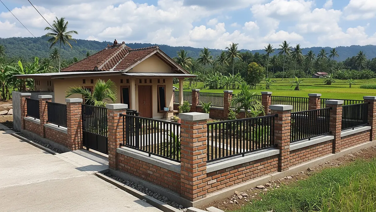 Model Pagar Minimalis untuk Rumah Kecil di Desa yang Lagi Tren