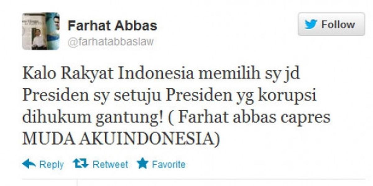 Farhat siap nyapres