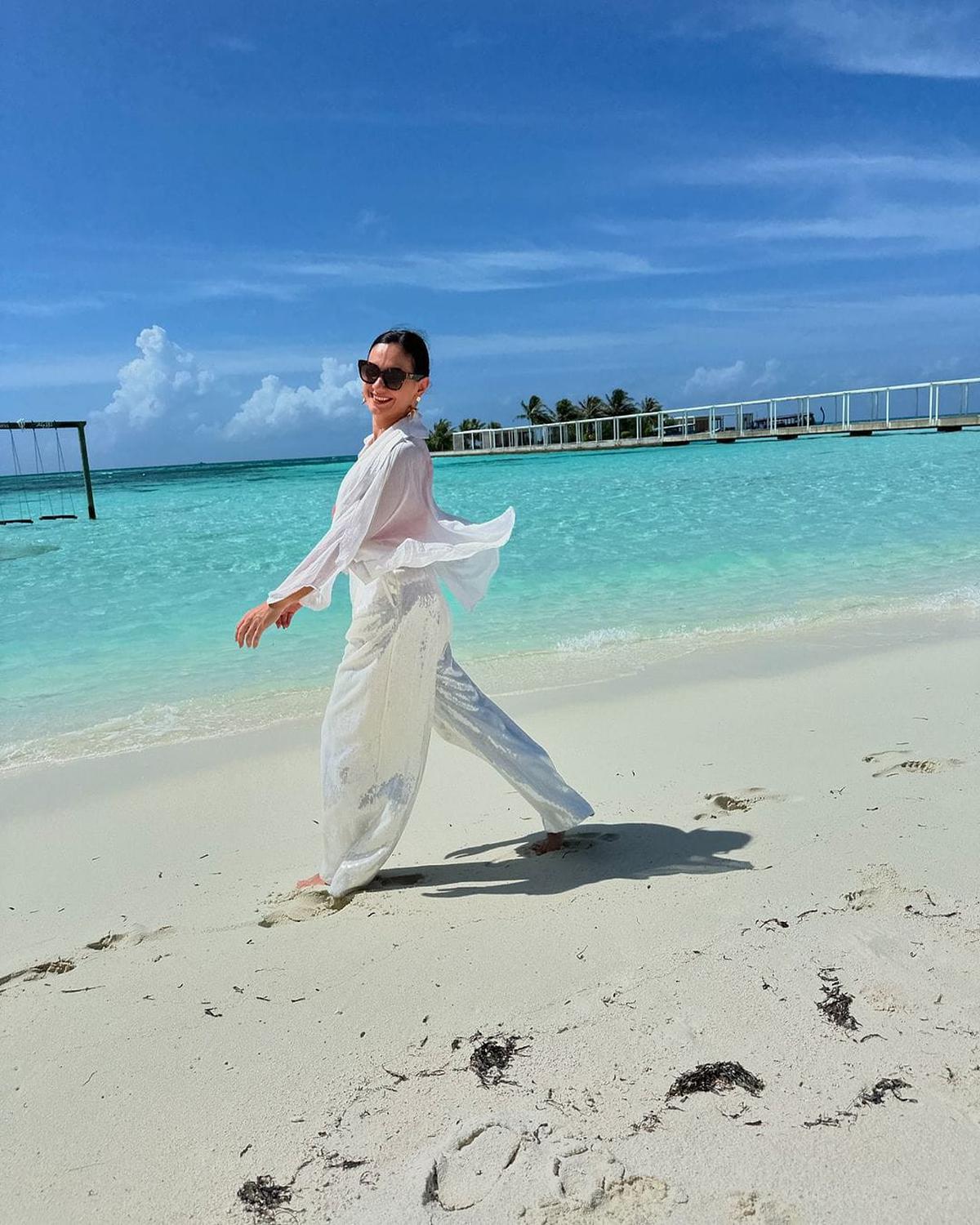 Potret Liburan Marissa Nasution Bareng Keluarga ke Maldives yang Seru dan Asik