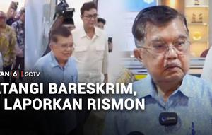 Jusuf Kalla mendatangi gedung Bareskrim Polri. Kedatangan Wakil Presiden ke-10 dan ke-12 RI itu untuk melaporkan tuduhan yang menyebut dirinya sebagai penyokong dana kasus ijazah palsu Jokowi.
