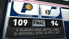 Berita video game recap NBA 2017-2018 antara Indiana Pacers melawan Utah Jazz dengan skor 109-94.